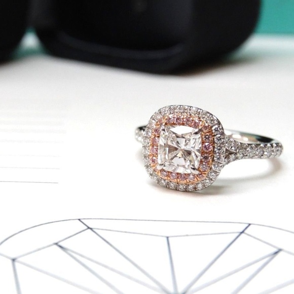 Tiffany & Co Cushion Soleste Dia Engagement Ring - Picture 1 of 11